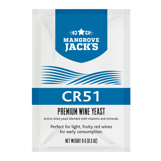 Mangrove Jack's Premium CR51 Wine Yeast 8g Sachet - For Red Wines Intended For Early Consumption