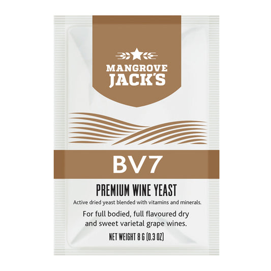 Mangrove Jack's Premium BV7 Wine Yeast 8g Sachet - For Full Bodied Dry & Sweet Grape Wines