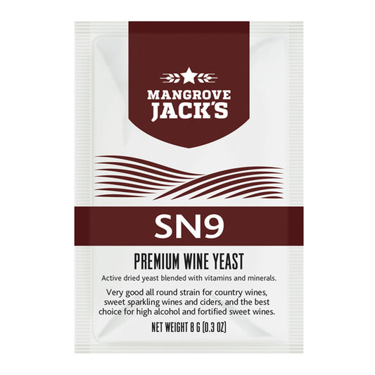 Mangrove Jack's Premium SN9 Wine Yeast 8g Sachet - For Fortified & High Alcohol Wines